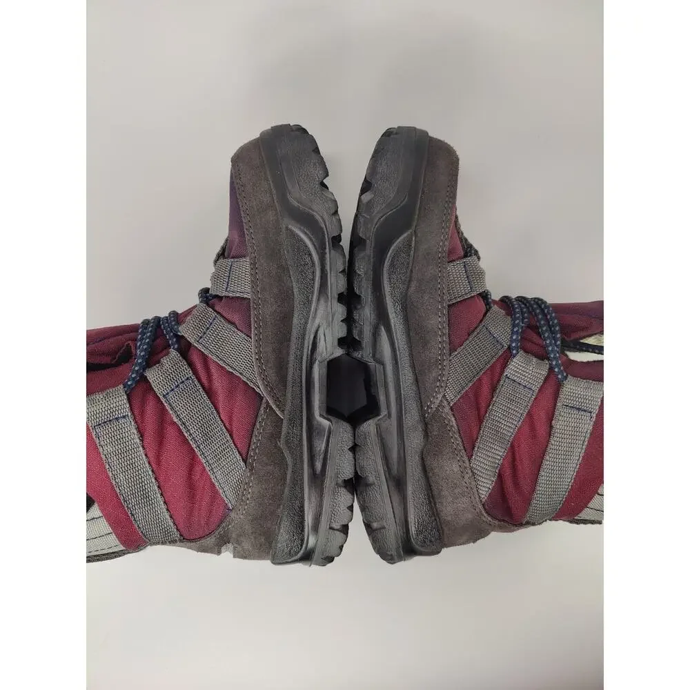 Vintage L.L bean Gray burgundy boots womens sz 7